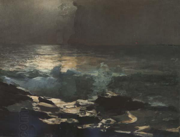Winslow Homer Moonlight,Wood Island Light (mk44) China oil painting art